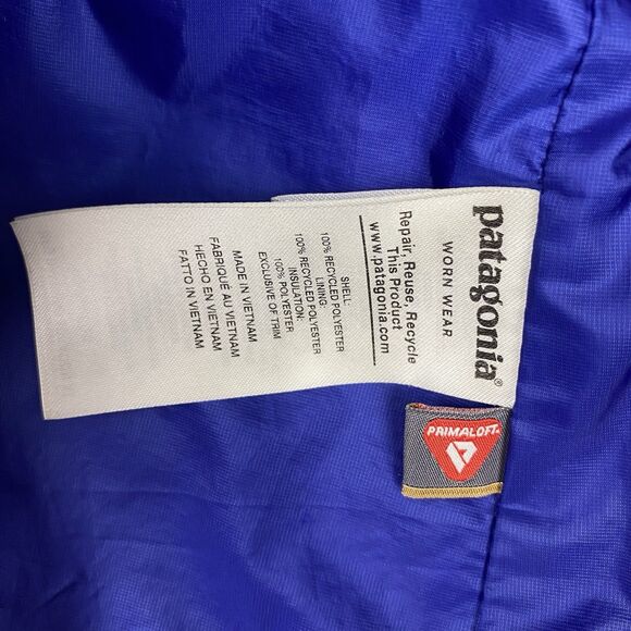 Patagonia Nano Puff Hoodie Womens M Cobalt Blue Primaloft Insulated Jacket 84227 - Picture 9 of 12